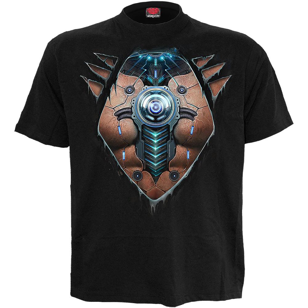 Spiral - Cyber Skin Mens Tshirt - Black